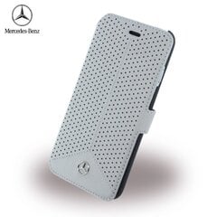 Mercedes MEFLBKP6PEGR Pure Line Перфорированный кожаный тонкий Чехол-книжка Apple iPhone 6 6S 4.7 inch Серый цена и информация | Чехлы для телефонов | kaup24.ee