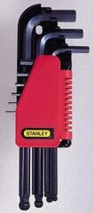 Набор шестигранных ключей Stanley Ball End 9PC MM 0 69256 цена и информация | Механические инструменты | kaup24.ee