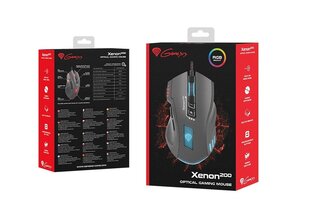 Genesis Xenon 200 NMG-0880 Optical Mouse, Wired, No, Gaming Mouse, Black hind ja info | Hiired | kaup24.ee