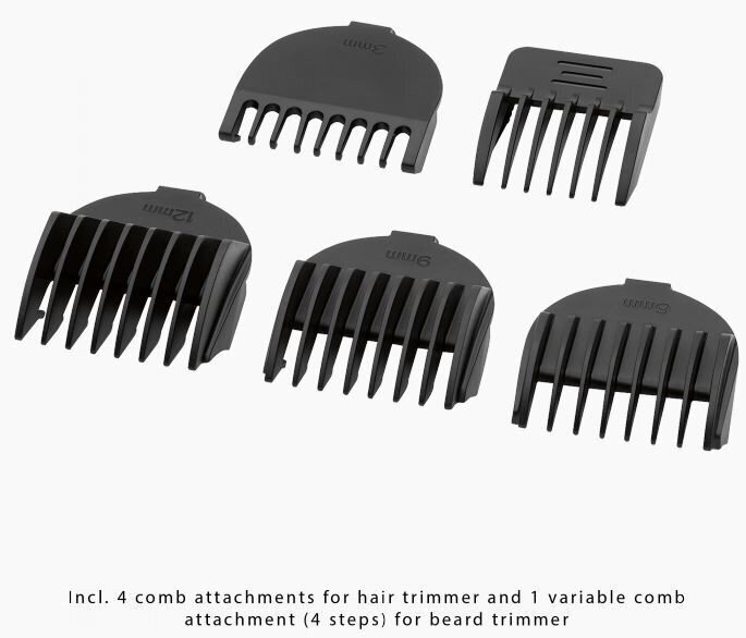 Juukse- ja habemetrimmer 5in1 PCBHT3014, must/ hõbedane hind ja info | Pardlid | kaup24.ee