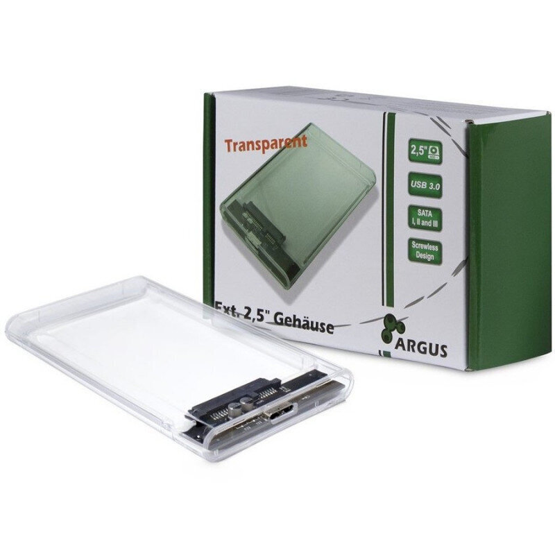 Argus GD-25000 HDD Adapter - USB 3.0, Transparent цена и информация | Väliste kõvaketaste ümbrised | kaup24.ee