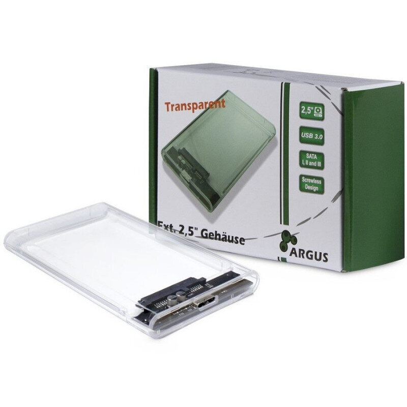 Argus GD-25000 HDD Adapter - USB 3.0, Transparent hind ja info | Väliste kõvaketaste ümbrised | kaup24.ee