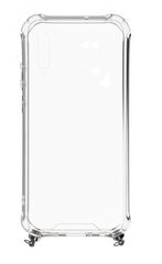 Evelatus Samsung A50 Silicone TPU Transparent with Necklace Strap Space Gray цена и информация | Чехлы для телефонов | kaup24.ee