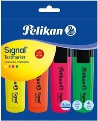 Текстовый маркер Pelikan Signal, 4 цвета цена и информация | Смягчает воду и защищает Вашу посудомоечную машину от извести. | kaup24.ee
