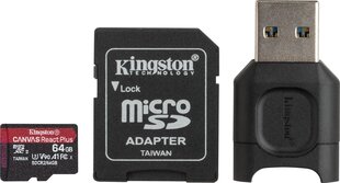 MEMORY MICRO SDXC 128GB UHS-II/W/READER MLPMR2/128GB KINGSTON hind ja info | Mobiiltelefonide mälukaardid | kaup24.ee