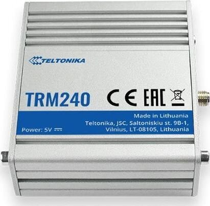 Teltonika LTE Modem TRM240 No Wi-Fi, Mesh Support No, MU-MiMO No, 2G hind ja info | Ruuterid | kaup24.ee