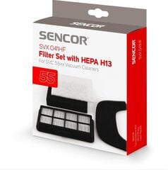 HEPA filter + mikrofilter Sencor SVC 5500WH / SVC 5501BK jaoks цена и информация | Аксессуары для пылесосов | kaup24.ee