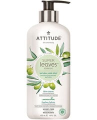 Attitude Super Leaves Hand Soap Olive Leaves -Kätepesuseep oliivilehe ekstraktiga 473 ml hind ja info | Seebid | kaup24.ee