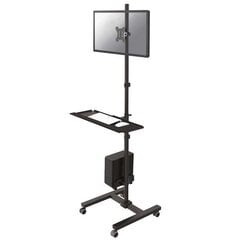 NEWSTAR MOBILE WORKPLACE FLOOR STAND (MONITOR, KEYBOARD/MOUSE & PC) 10-32 BLACK hind ja info | Monitori hoidjad | kaup24.ee