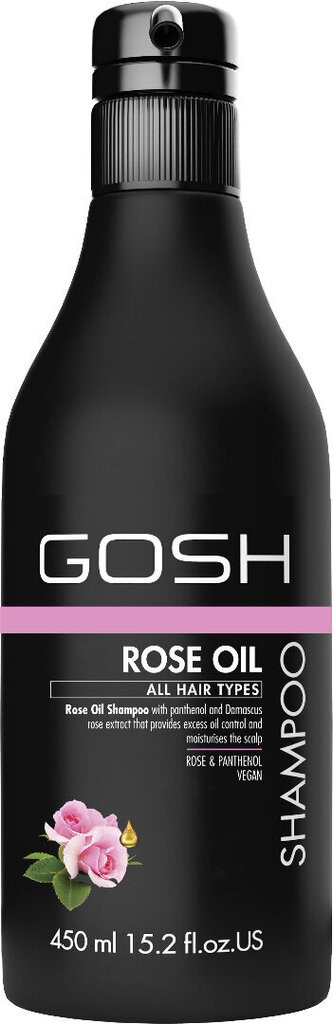 GOSH Rose Oil Hair šampoon 450 ml hind ja info | Šampoonid | kaup24.ee