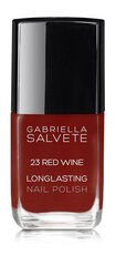 Gabriella Salvete Longlasting Enamel küünelakk 11 ml, 23 Red Wine hind ja info | Küünelakid, küünetugevdajad | kaup24.ee