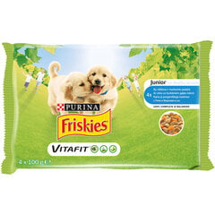 Friskies корм для щенков курица/морковь 4 x 100 гр. цена и информация | Консервы для собак | kaup24.ee