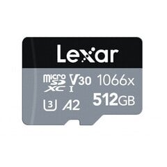 microSDXC 512GB Mälukaart Lexar PRO 1066X UHS-I U3 hind ja info | Fotoaparaatide mälukaardid | kaup24.ee