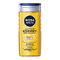 Nivea Men Active Energy dušigeel meestele 500 ml цена и информация | Масла, гели для душа | kaup24.ee