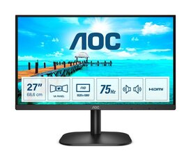 LCD Monitor|AOC|27B2AM|27"|Panel VA|1920x1080|16:9|75Hz|4 ms|Speakers|Tilt|Colour Black|27B2AM цена и информация | Мониторы | kaup24.ee