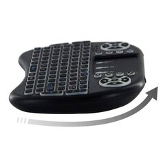 RoGer Q8 Wireless Mini Keyboard Беспроводная Клавиатура PC / PS3 / XBOX 360 / Smart TV / Android + Тачпад Черная (С RGB Подсветкой) цена и информация | Клавиатуры | kaup24.ee