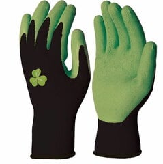 Перчатки из полиэстера, натуральный латекс на ладони, зеленые 8, Delta Plus цена и информация | Рабочие перчатки | kaup24.ee