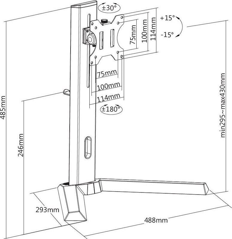 Techly 17-32" hind ja info | Monitori hoidjad | kaup24.ee