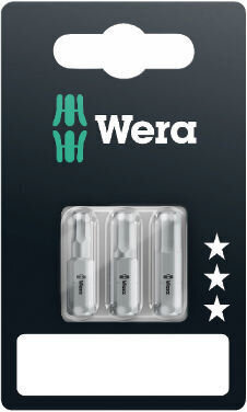 Wera 840/1 Standard otsakud HEX-Plus 4.0 + 5.0 + 6.0 x 25mm hind ja info | Käsitööriistad | kaup24.ee