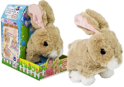 Интерактивный звук движений кролика &quot;Zuikis&quot; на батарейках. цена и информация | Мягкие игрушки | kaup24.ee