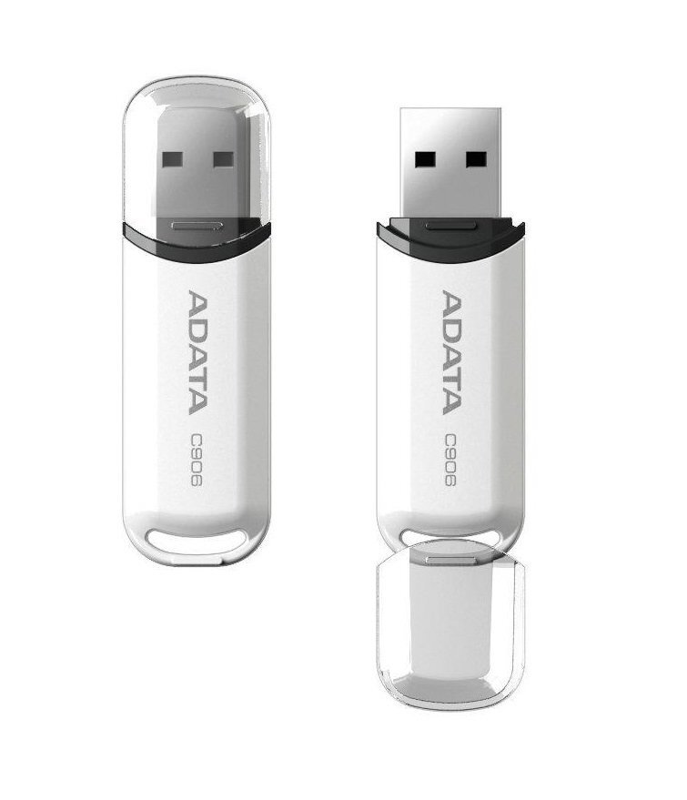 Mälupulk A-data C906 8GB, USB 2.0, valge цена и информация | Mälupulgad | kaup24.ee