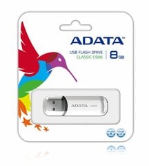 USB карта памяти A-data C906 32GB USB 2.0, белая цена и информация | USB накопители данных | kaup24.ee