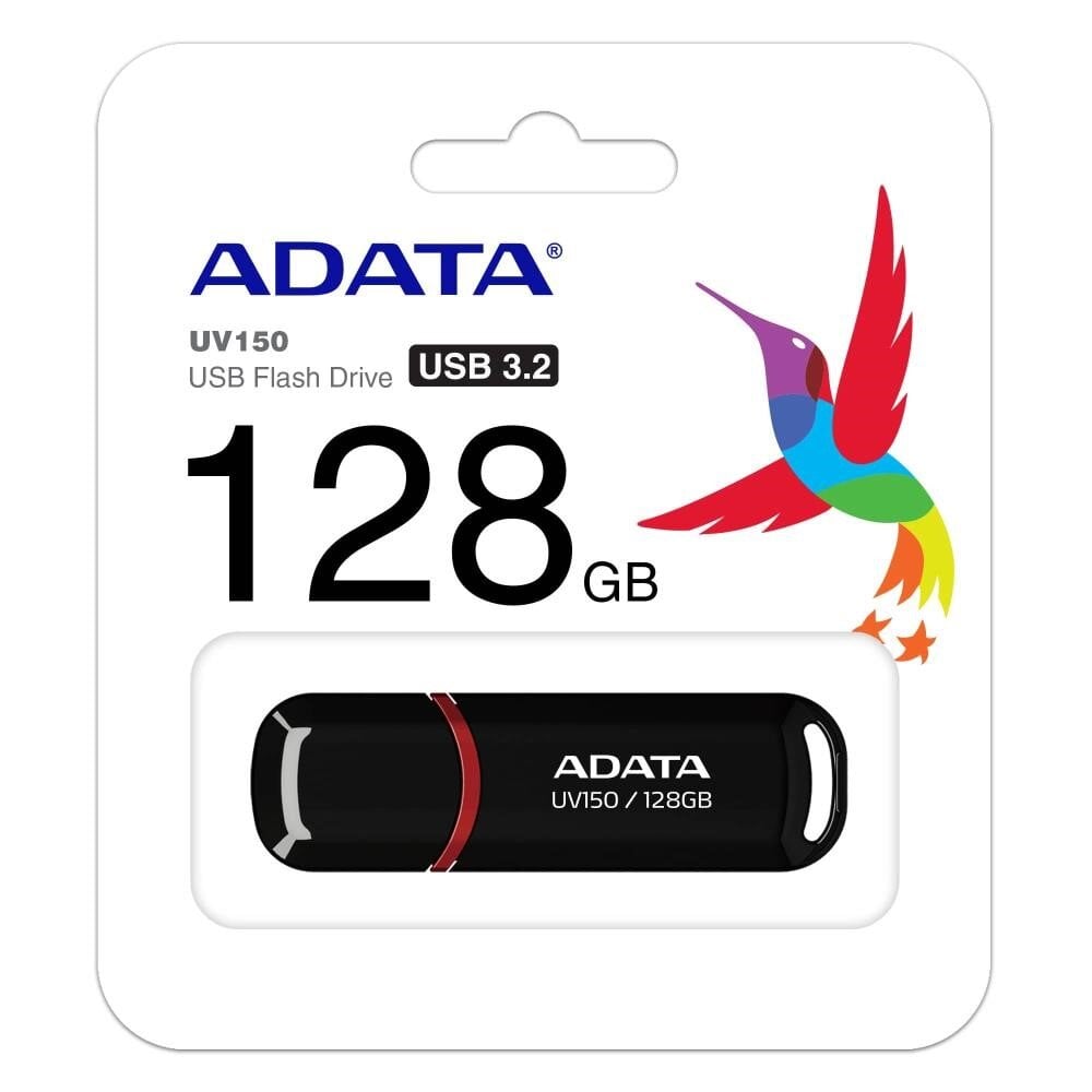 Mälupulk A-data UV150 128GB, USB 3.0, must hind ja info | Mälupulgad | kaup24.ee