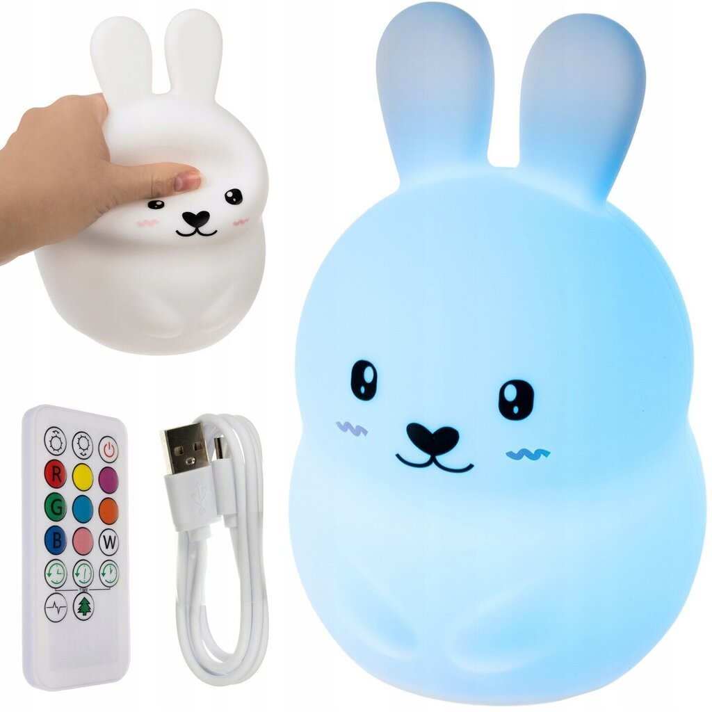 LED öölamp lastele, Rabbit RGB + kaugjuhtimispult цена и информация | Lastetoa valgustid | kaup24.ee