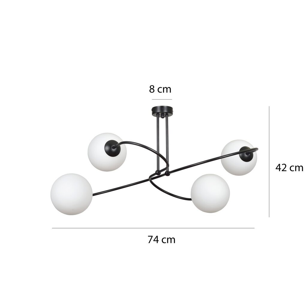 Emibig laevalgusti Selbi 4 Black hind ja info | Rippvalgustid | kaup24.ee