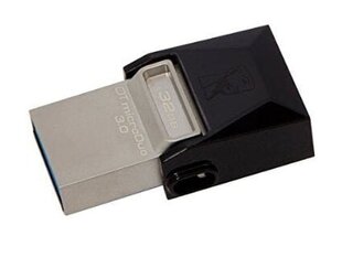 Mälupulk Kingston DT microDuo 32 GB, microUSB, USB 3.0 hind ja info | Mälupulgad | kaup24.ee
