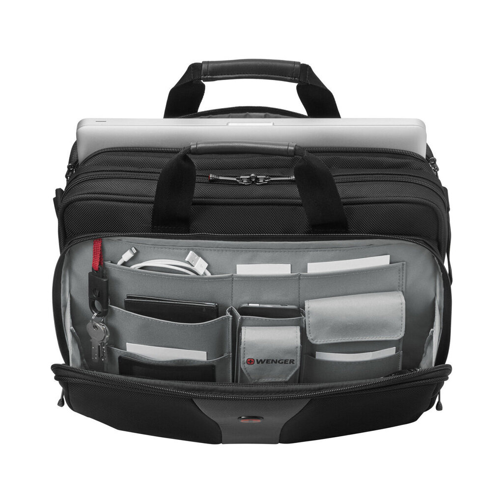 Wenger Legacy 16 "Double Gusset arvutikott must / hall (R) 600648 цена и информация | Arvutikotid | kaup24.ee