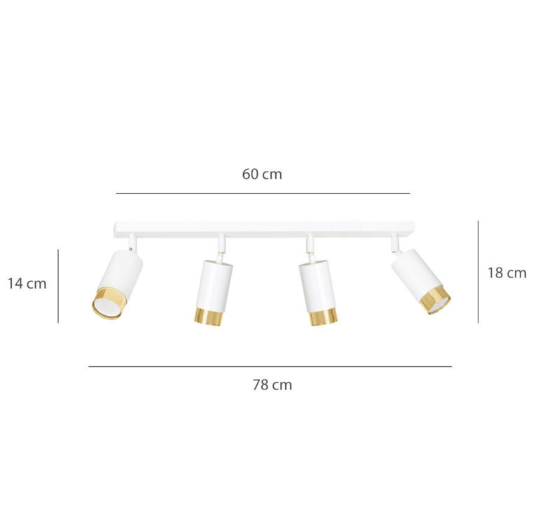 Emibig laelamp Hiro 4 White-Gold hind ja info | Laelambid | kaup24.ee