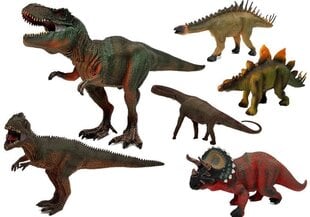 Türannosauruste ja muude dinosauruste kujukeste komplekt, 6 tk. hind ja info | Poiste mänguasjad | kaup24.ee