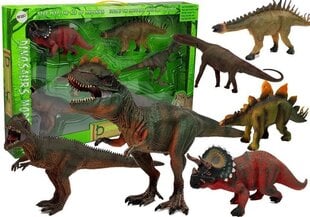 Türannosauruste ja muude dinosauruste kujukeste komplekt, 6 tk. цена и информация | Игрушки для мальчиков | kaup24.ee