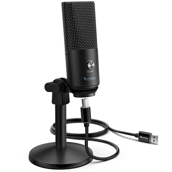 Fifine K670B микрофон для игр / трансляций / подкастов черный + держатель  цена | kaup24.ee