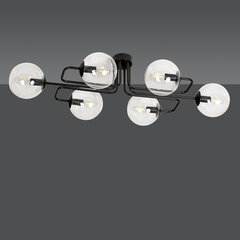 Emibig потолочный светильник Brendi 6A Black/Transparent цена и информация | Потолочные светильники | kaup24.ee