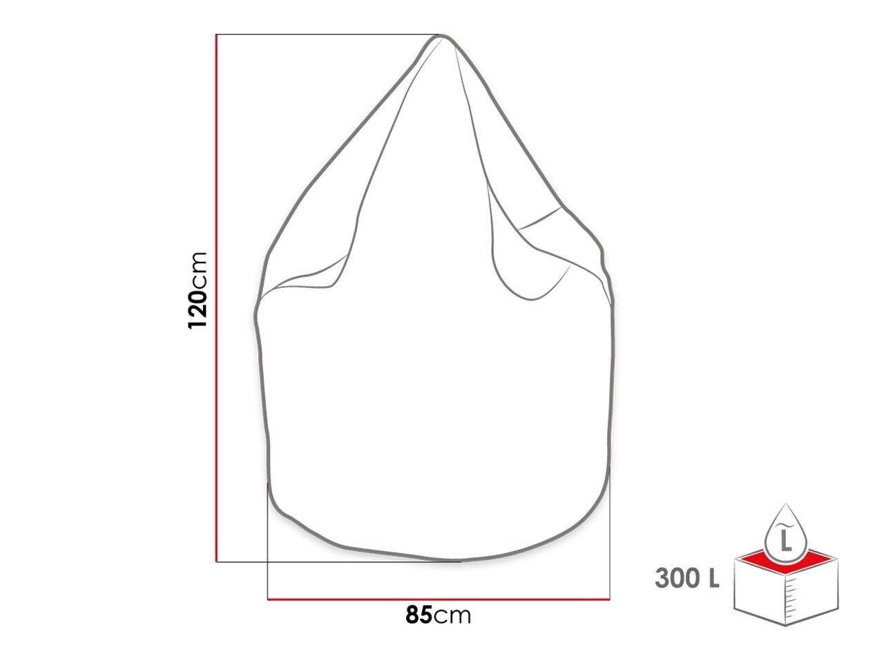 Kott-tool Buzz 300l hind ja info | Kott-toolid, tumbad, järid | kaup24.ee