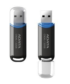 Mälupulk A-data C906 32GB, USB 2.0, must hind ja info | Mälupulgad | kaup24.ee