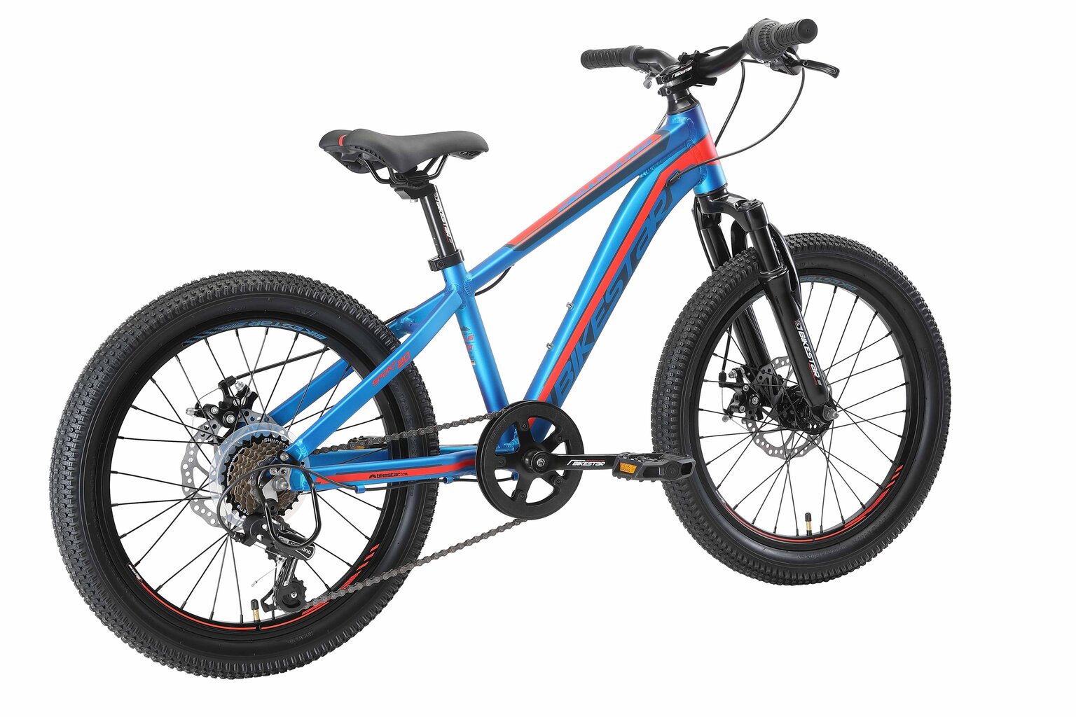 Bikestar Sport Hardtail alumiiniumist maastikuratas 20 "sinine / oranž hind ja info | Jalgrattad | kaup24.ee