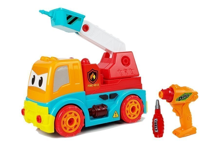 Lahtivõetav tuletõrjeauto kaugjuhtimispuldiga цена и информация | Poiste mänguasjad | kaup24.ee