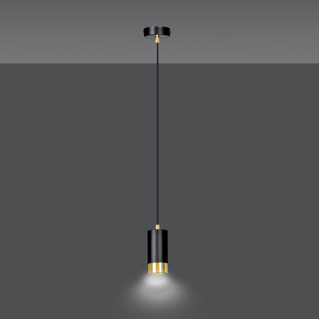 Emibig lamp Fumiko 1 Black Gold hind ja info | Rippvalgustid | kaup24.ee