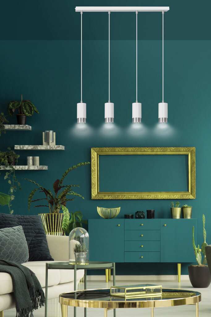 Emibig lamp Fumiko 4 White Chrome цена и информация | Rippvalgustid | kaup24.ee