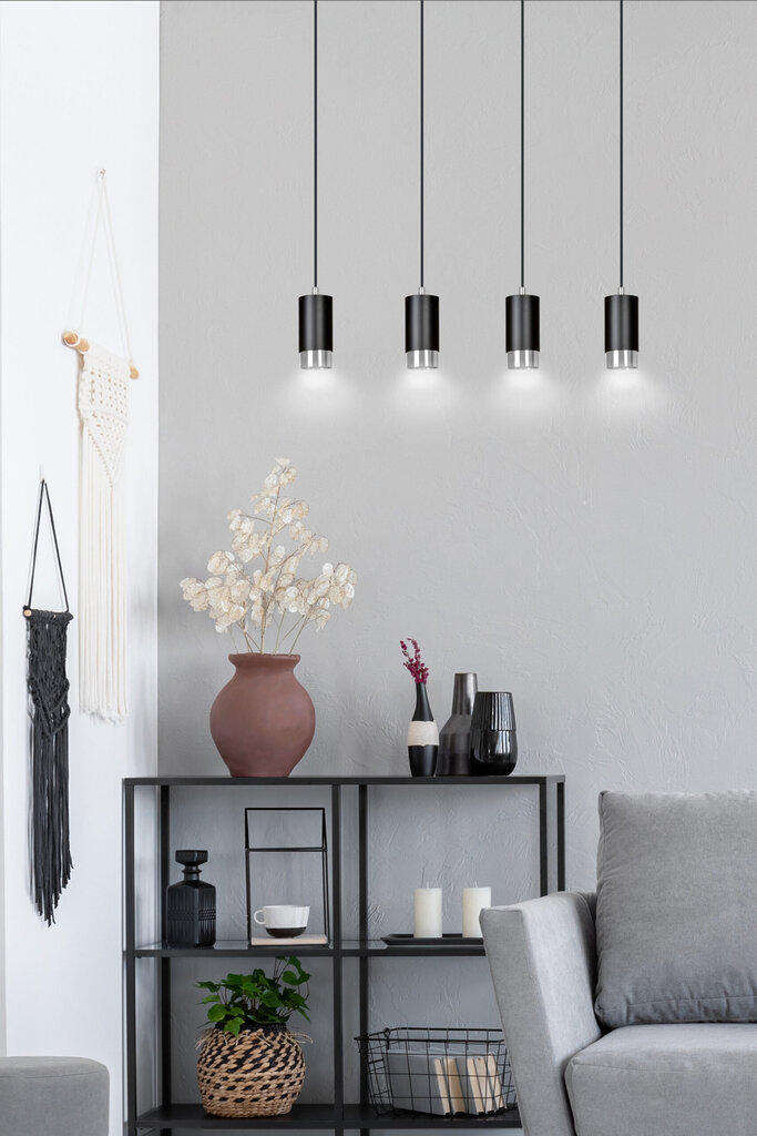Emibig lamp Fumiko 4 Black Chrome hind ja info | Rippvalgustid | kaup24.ee