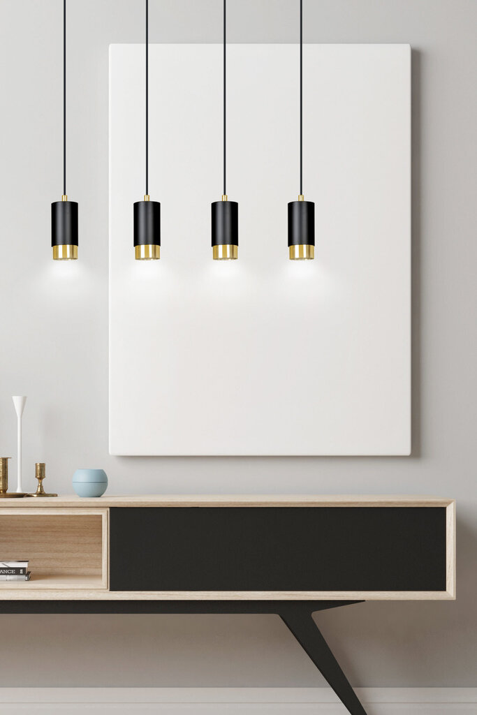 Emibig lamp Fumiko 4 Black Gold цена и информация | Rippvalgustid | kaup24.ee