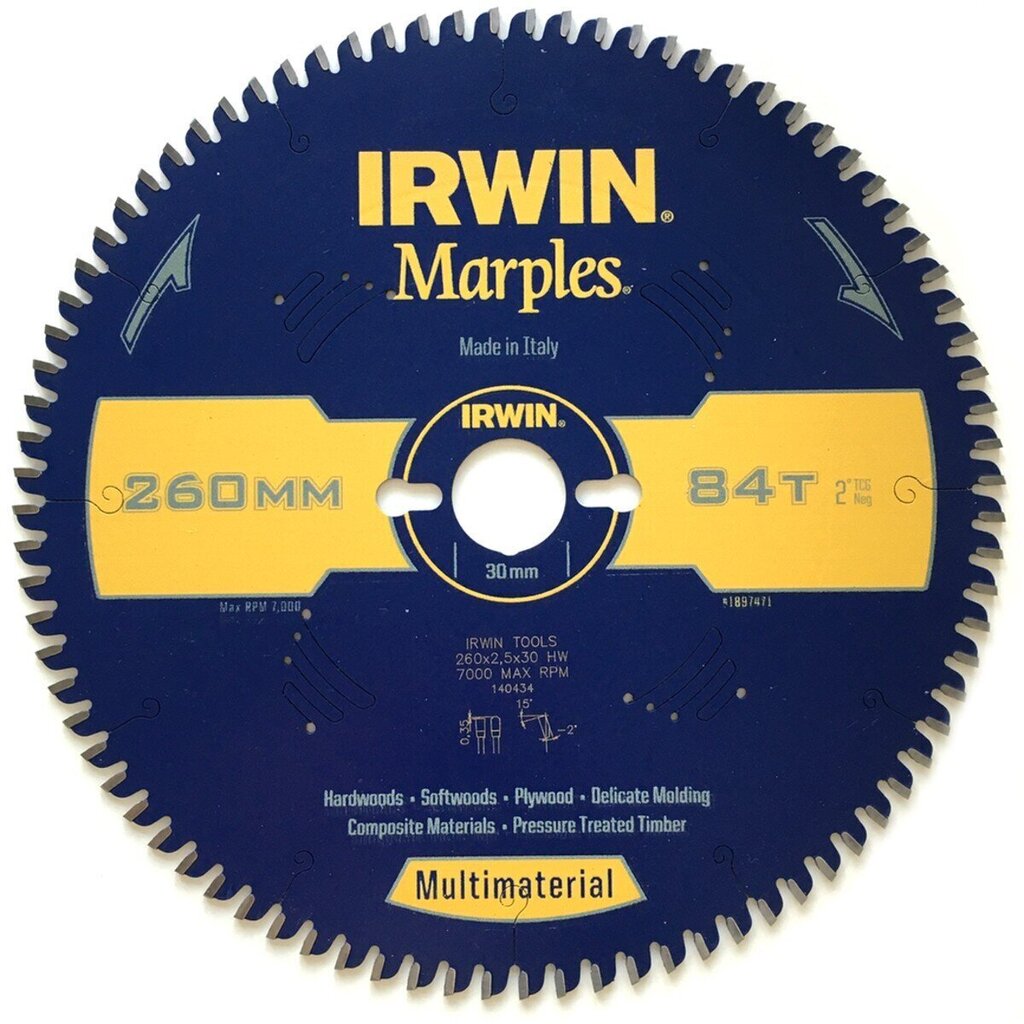 Lõikeketas Irwin Marples 300x30Px96T 3,2 mm TCG hind ja info | Käsitööriistad | kaup24.ee