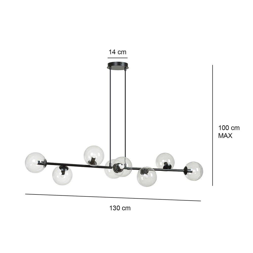 Emibig valgusti Rossi 8 Bl Transparent hind ja info | Rippvalgustid | kaup24.ee