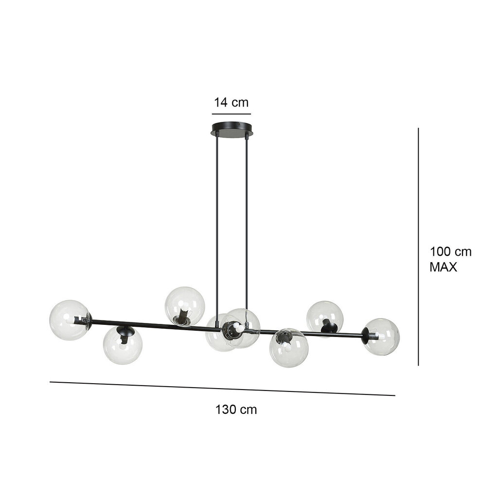 Emibig valgusti Rossi 8 Wh Transparent hind ja info | Rippvalgustid | kaup24.ee