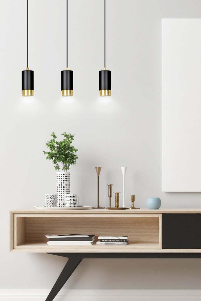 Emibig lamp Fumiko 3 Black Gold цена и информация | Rippvalgustid | kaup24.ee