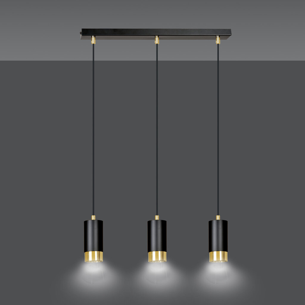 Emibig lamp Fumiko 3 Black Gold цена и информация | Rippvalgustid | kaup24.ee