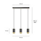 Emibig lamp Fumiko 3 Black Gold цена и информация | Rippvalgustid | kaup24.ee